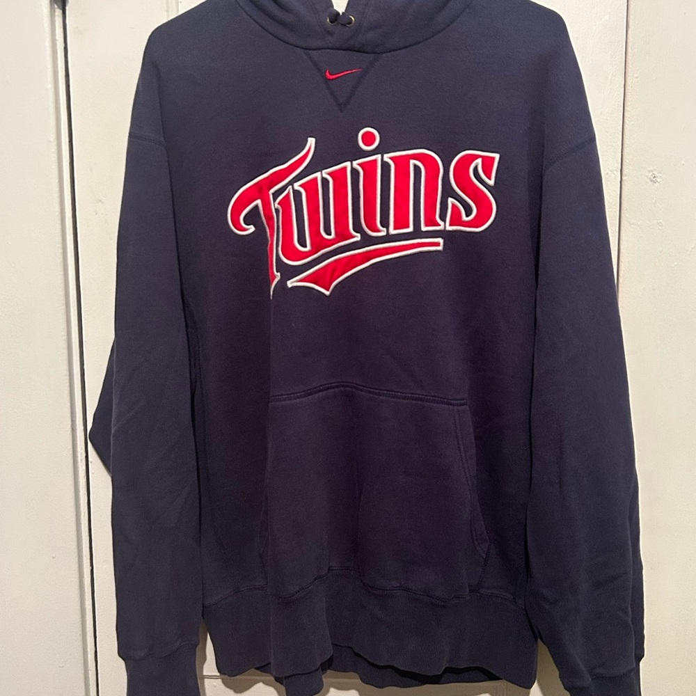 Vintage Center Swoosh Nike Minnesota Twins Hoodie MLB size XL
